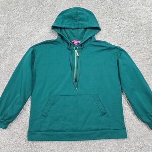 Lilly‎ Pulitzer Womens Suri Hoodie Pullover Size M Green Casual Preppy Lounge
